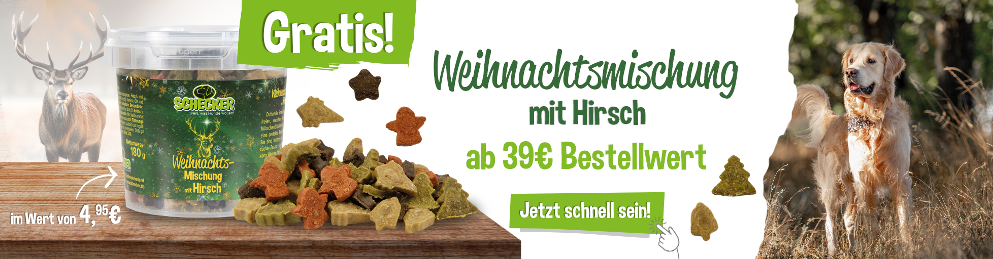 Weihnachtsmix mit Hirsch