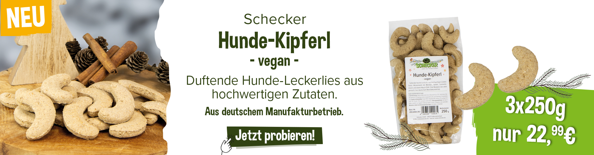 NEU Schecker Hunde-Kipferl