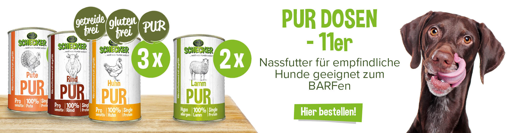 11x Fleisch PUR Nassfutter