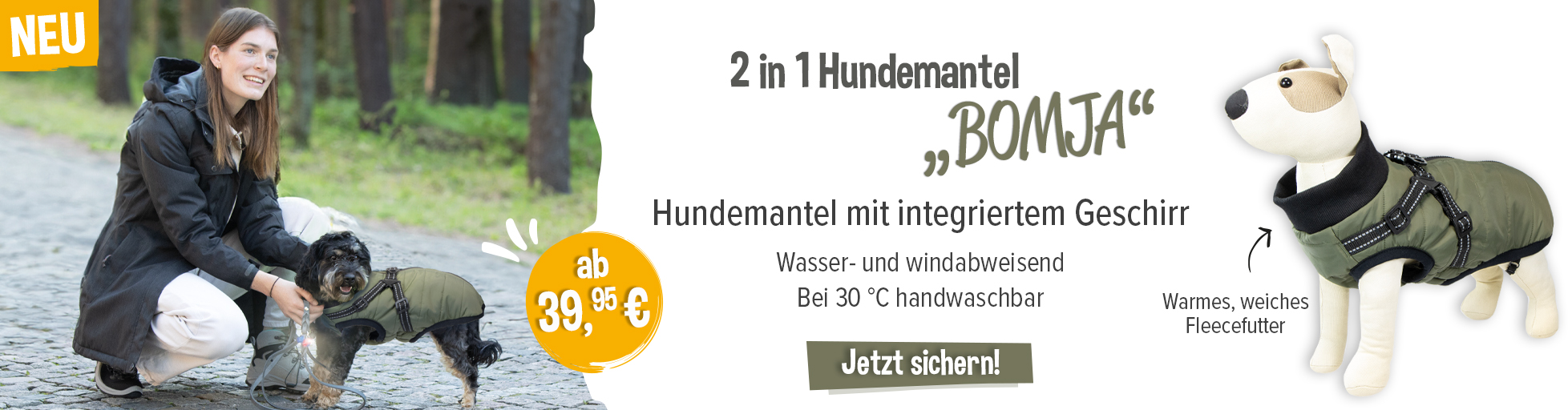 Neu! Hundemantel BOMJA